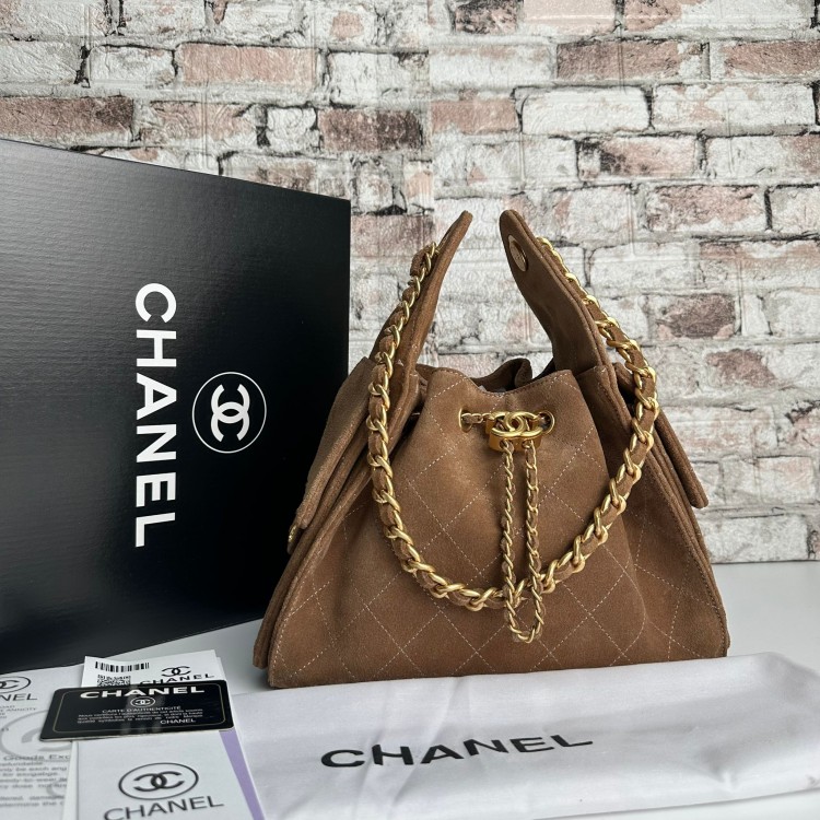 CHNL 25 HANDBAG SUET KUM RENGİ
